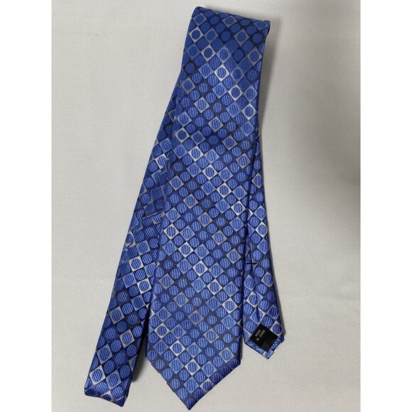 Michael Michael Kors Blue Circle Mens Neck Tie 57" long - Picture 5 of 6